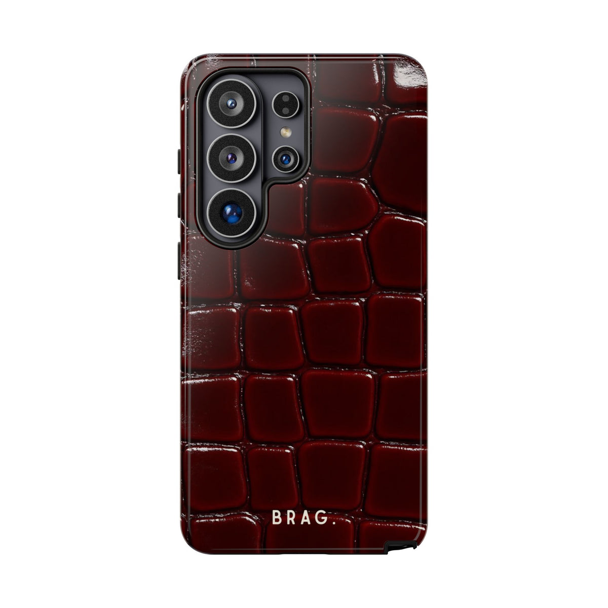 Cherry Leather Tough Phone Case – Shockproof Protective iPhone Cover