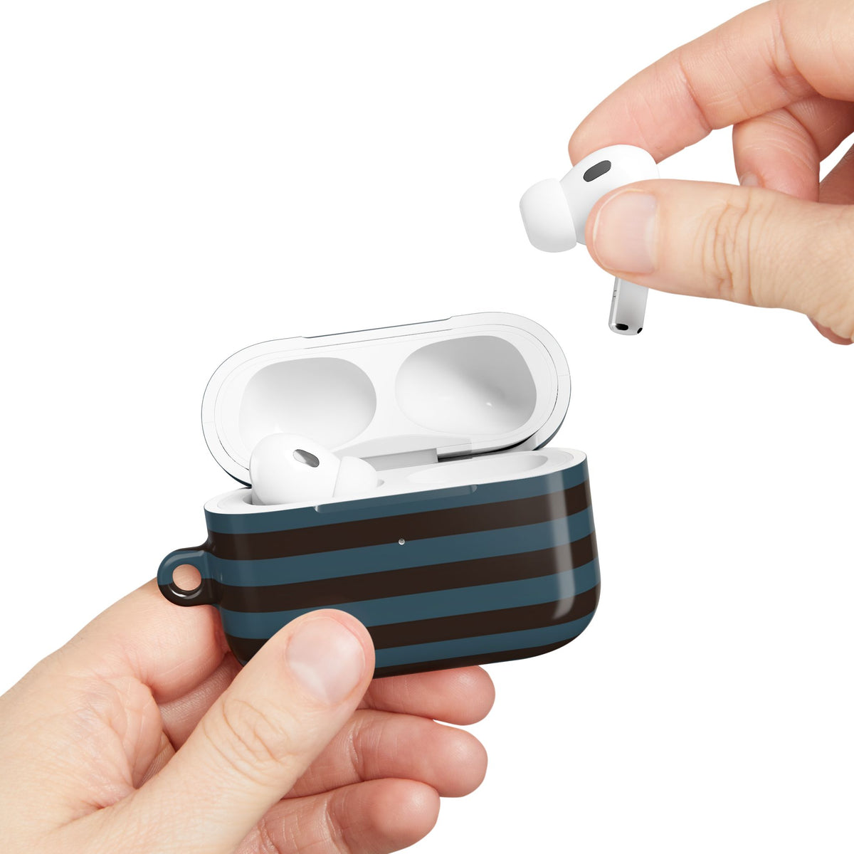 Seaside Stripe AirPod Case – Slim Protective Charging Case