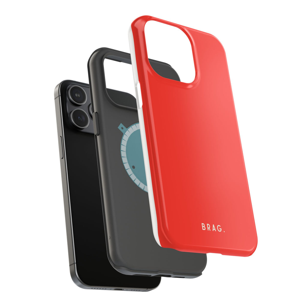 Brag Red Magnetic Impact-Resistant Phone Case