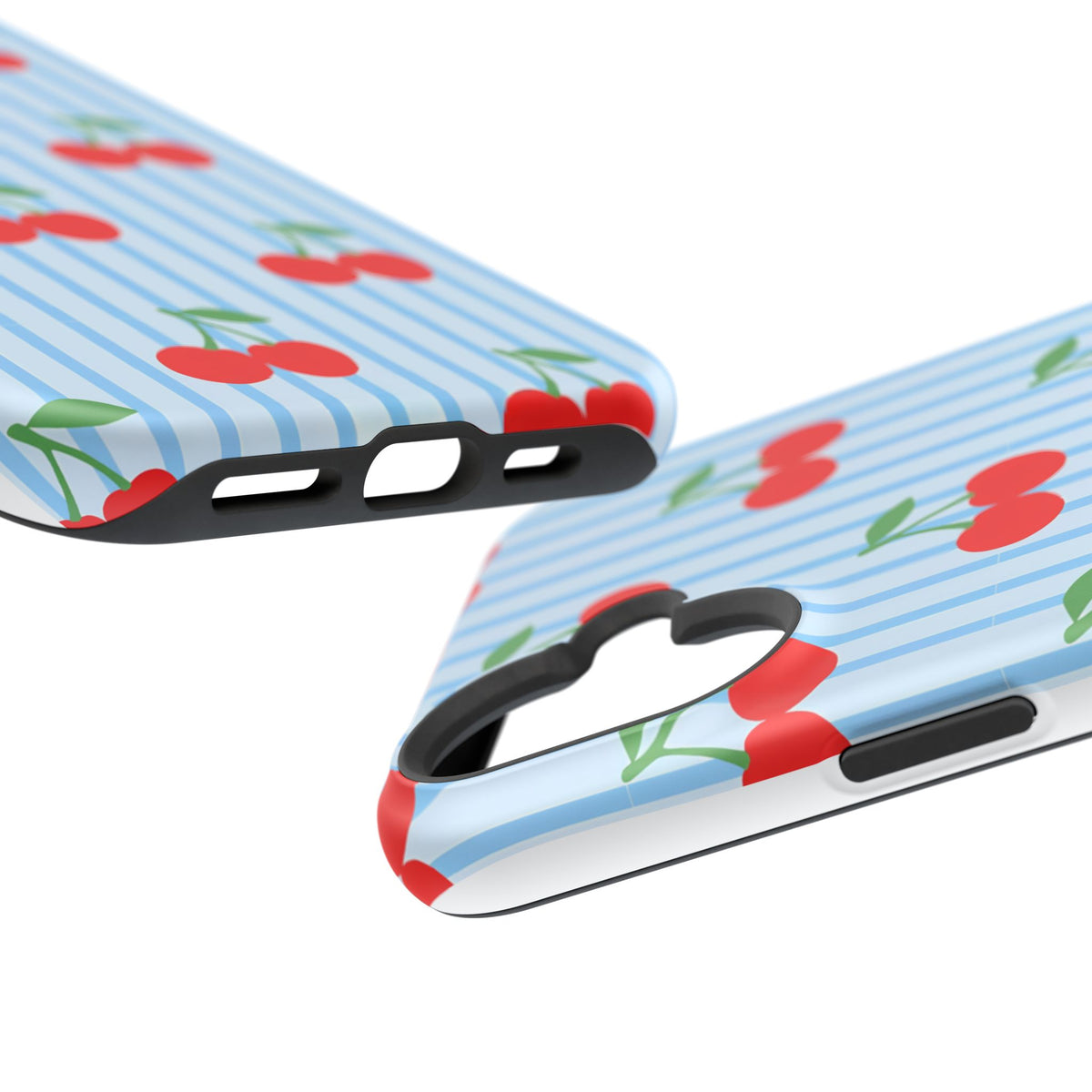 Sunday Market Magnetic Impact Phone Case — Blue Stripe Retro Design