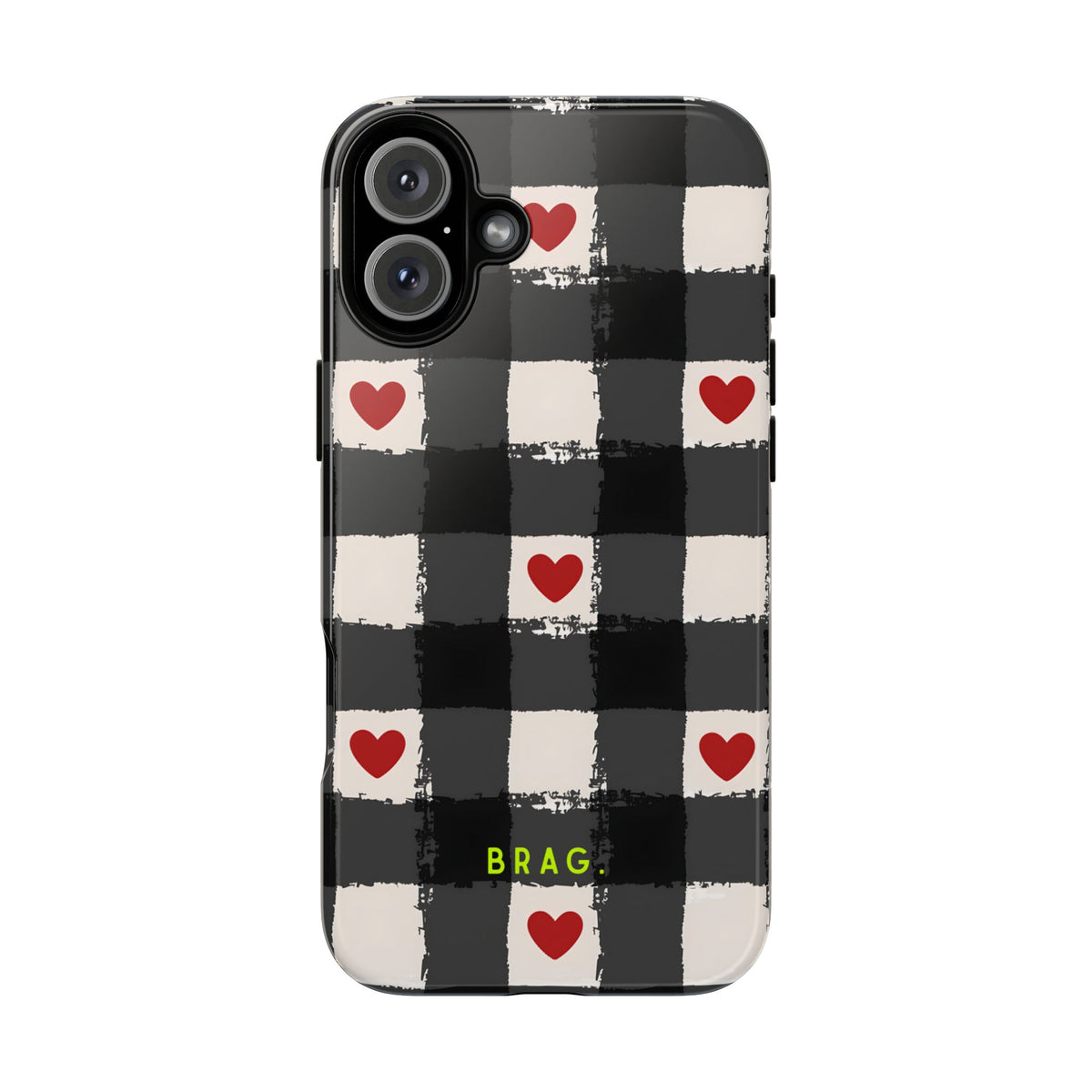 Lucky Heart Tough Phone Case – Shockproof Protective iPhone Cover