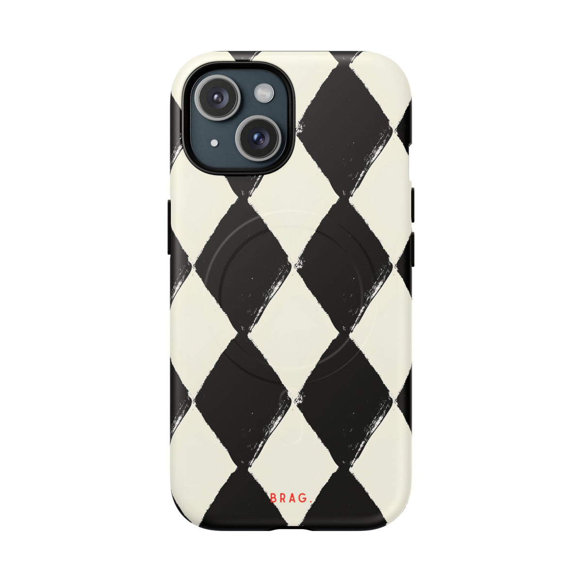 Ivory Harlequin MagSafe Tough Phone Case — Magnetic Protective Cover