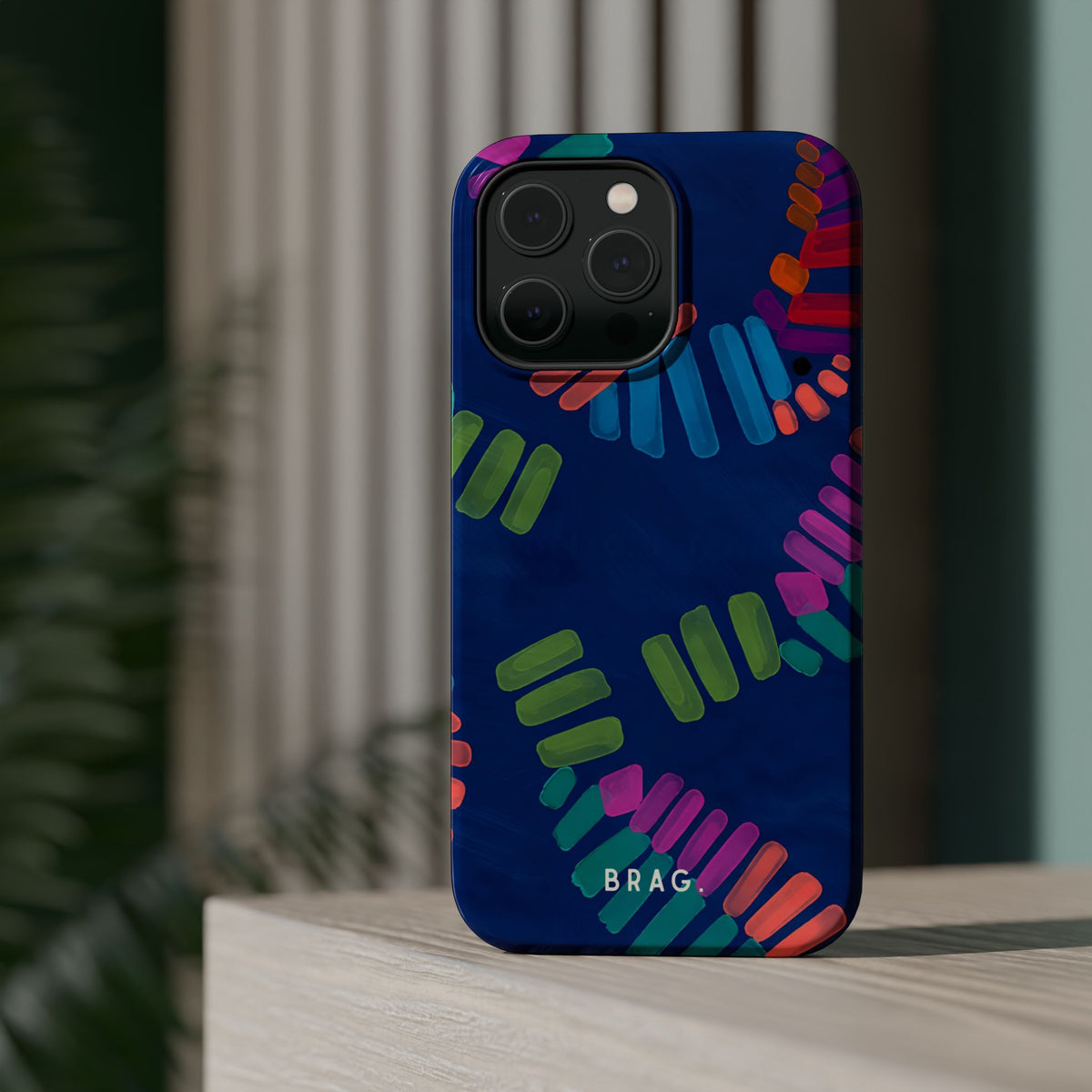 Blue Palm Magnetic Impact-Resistant Phone Case