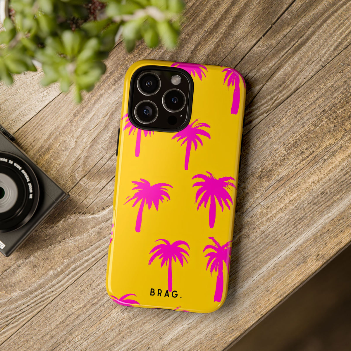 Pink Palms Tough Phone Case – Shockproof Protective iPhone Cover