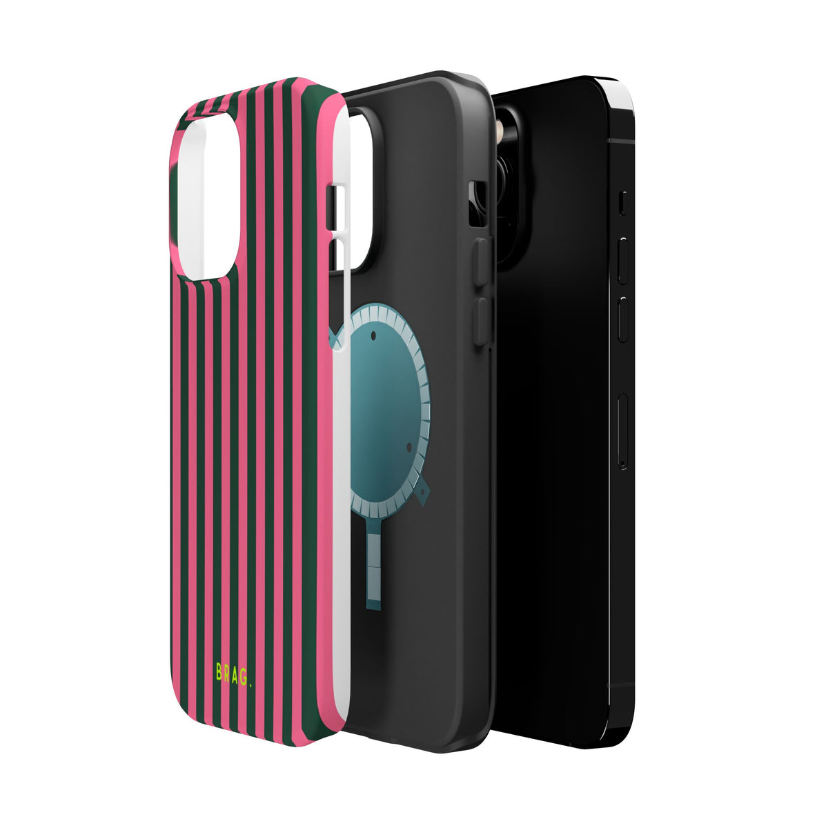 Flamingo Stripe Magnetic Impact-Resistant Phone Case