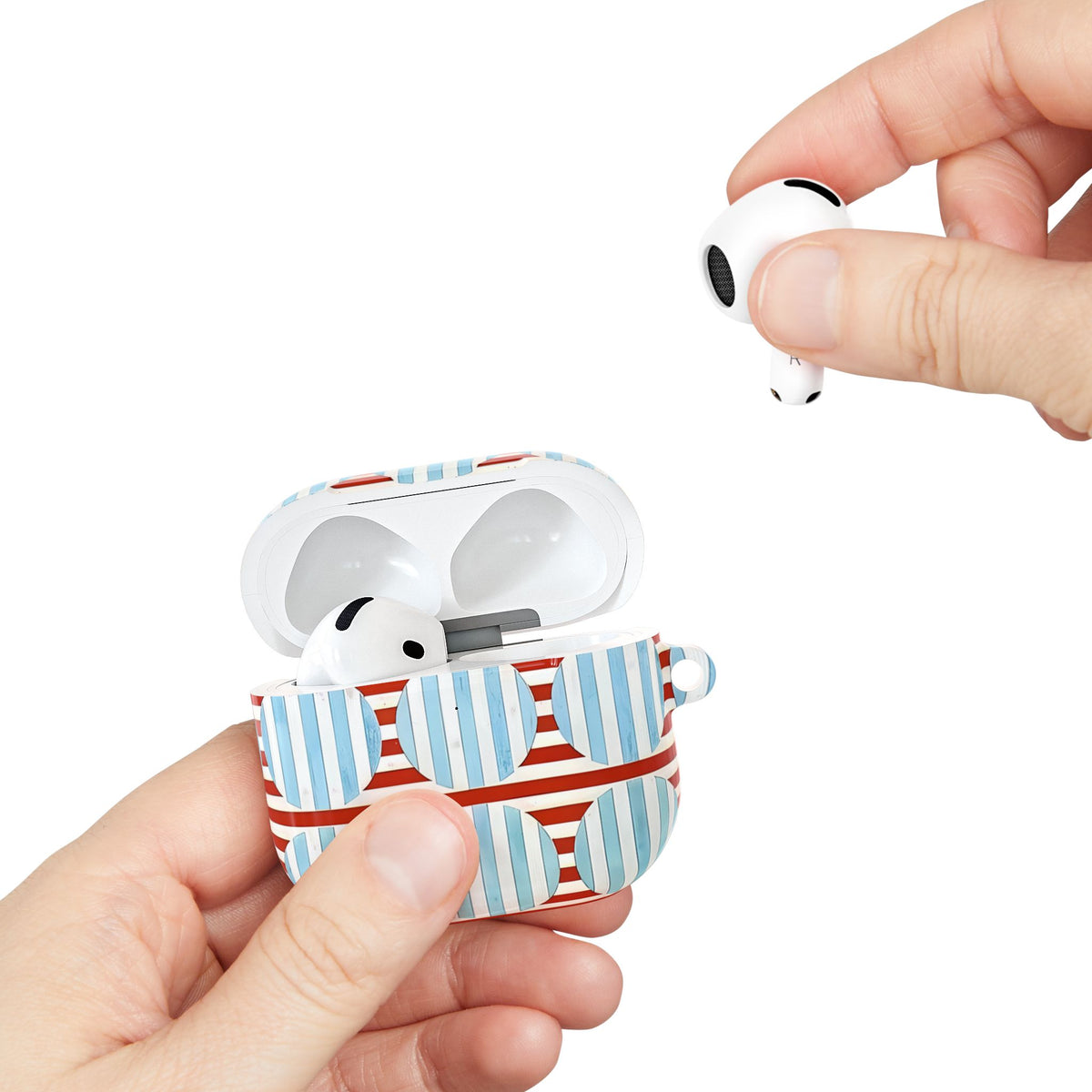 Riviera Stripe AirPod Case – Slim Protective Charging Case