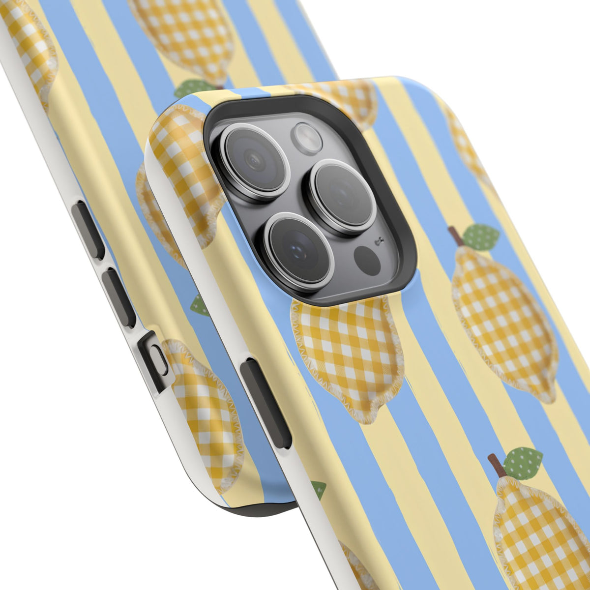 Lemon checks Magnetic Impact-Resistant Phone Case