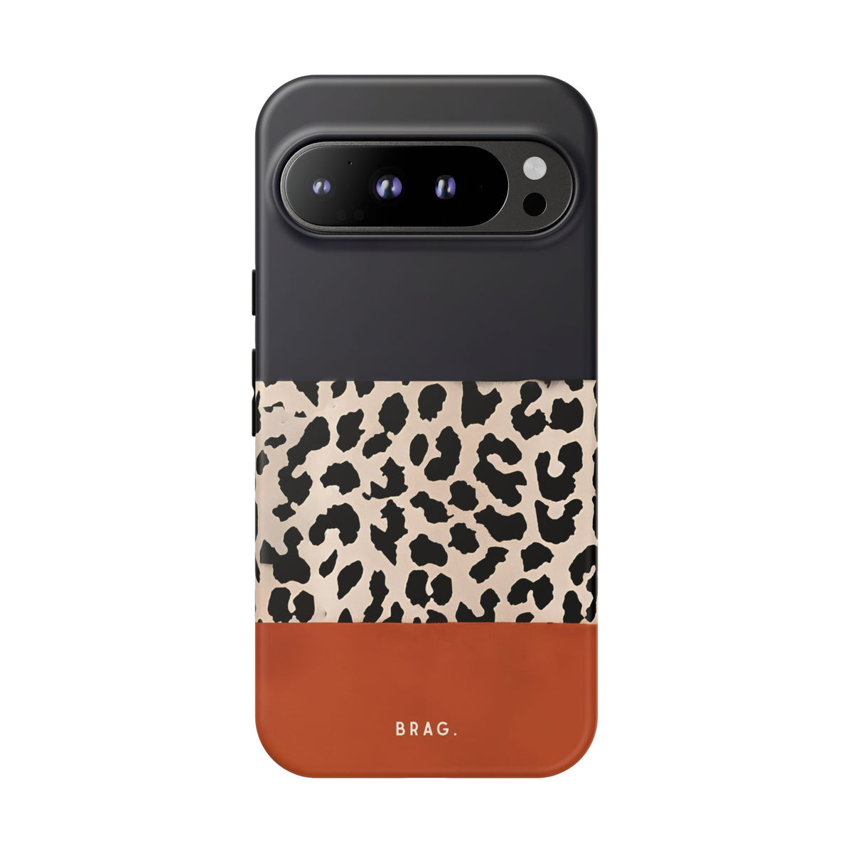 Leopard Block Tough Phone Case – Shockproof Protective iPhone Cover