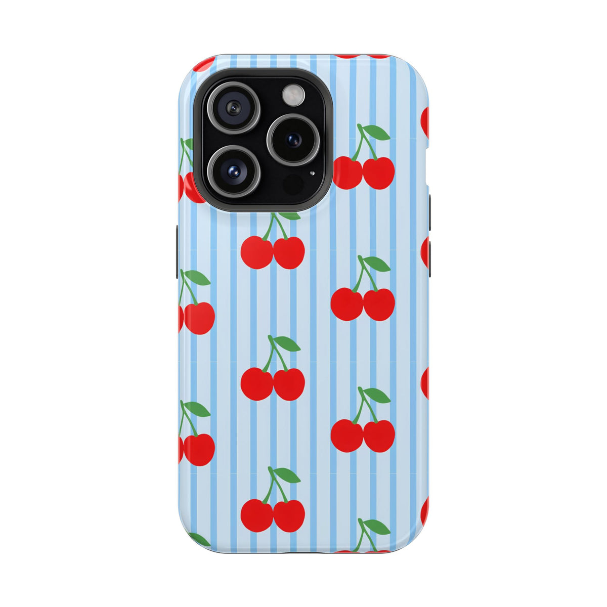Sunday Market Magnetic Impact Phone Case — Blue Stripe Retro Design