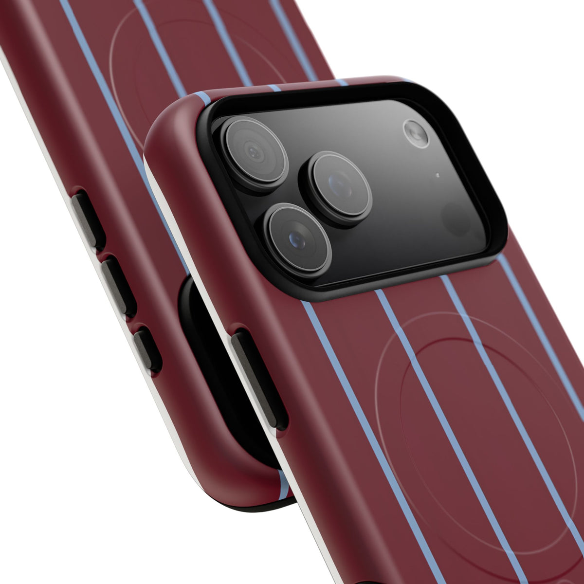 Bordeaux Stripe MagSafe Tough Phone Case — Magnetic Protective Cover