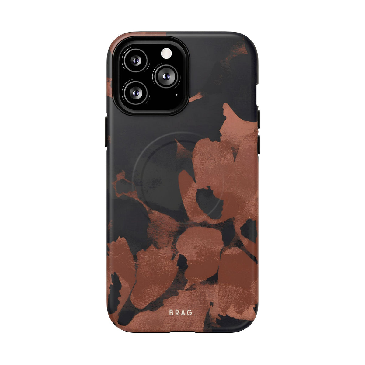 Terracotta Bloom MagSafe Tough Phone Case — Magnetic Protective Cover