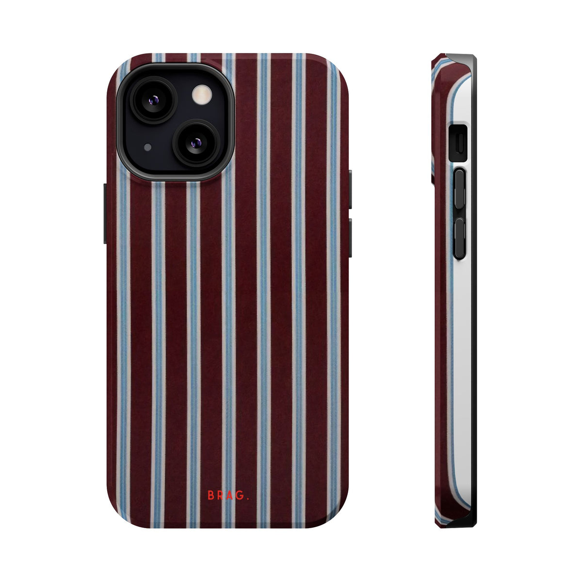 Maroon Lines Magnetic Impact-Resistant Phone Case