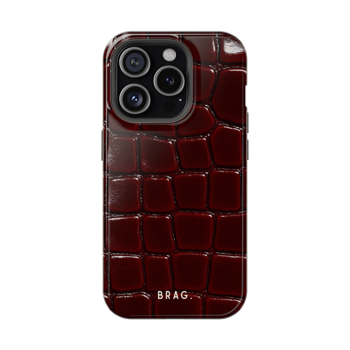 Cherry Leather Magnetic Impact-Resistant Phone Case