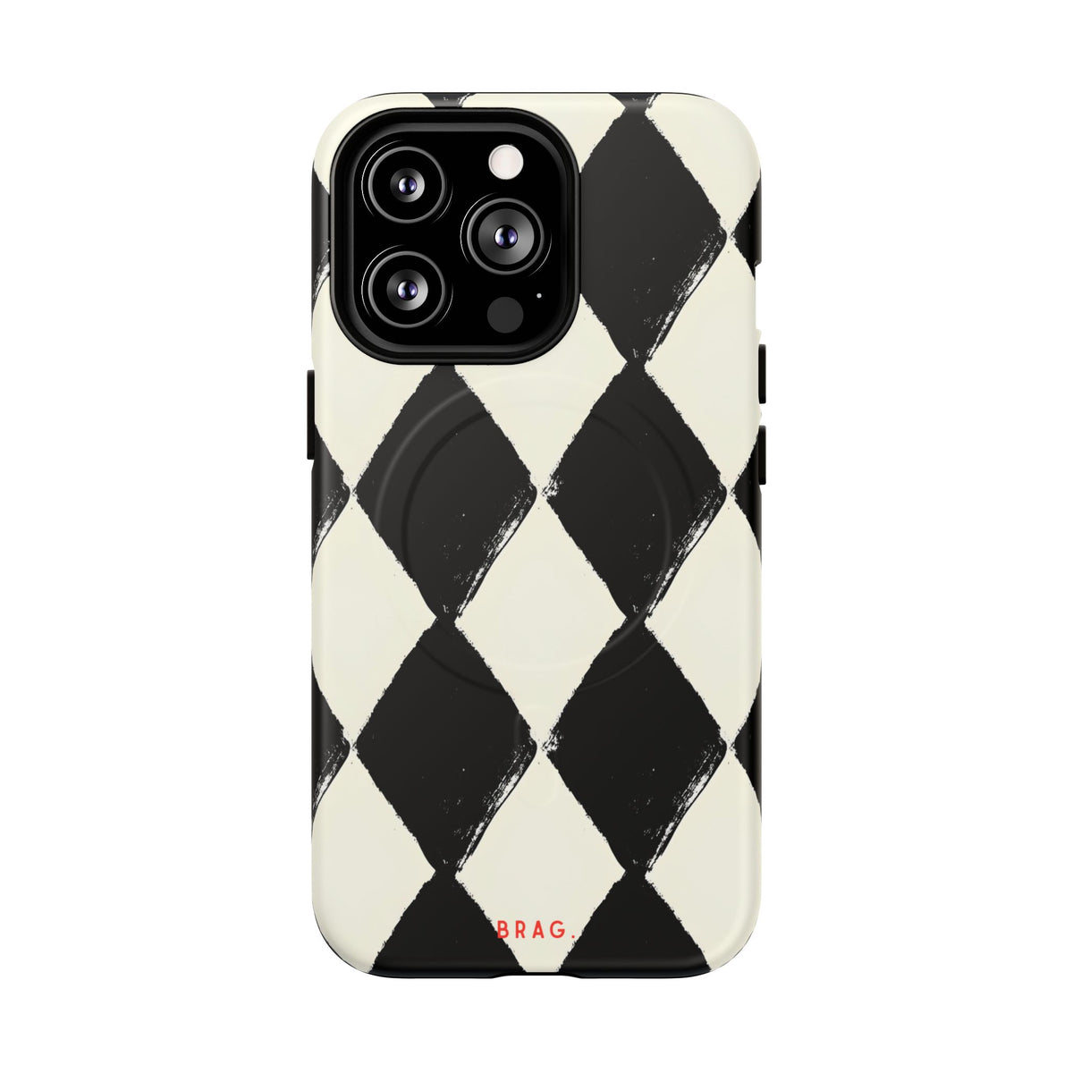 Ivory Harlequin MagSafe Tough Phone Case — Magnetic Protective Cover