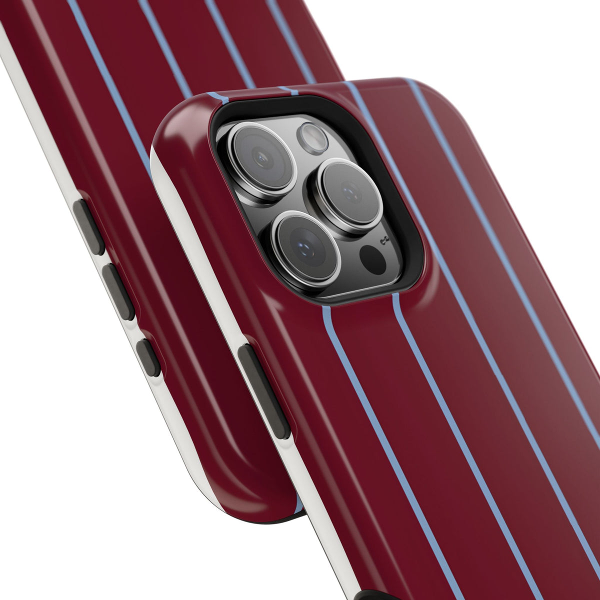 Bordeaux Stripe Magnetic Impact-Resistant Phone Case
