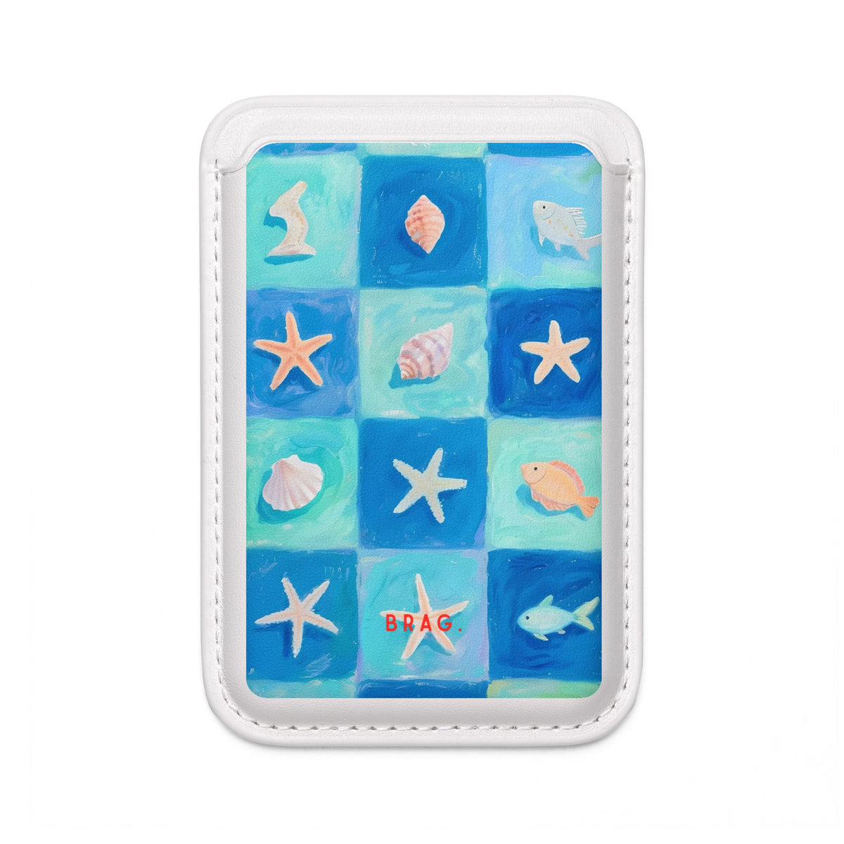 Saltwater Tiles MagSafe Vegan Wallet — Slim Phone Card Holder
