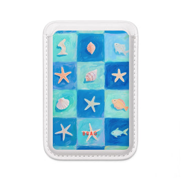Saltwater Tiles MagSafe Vegan Wallet — Slim Phone Card Holder