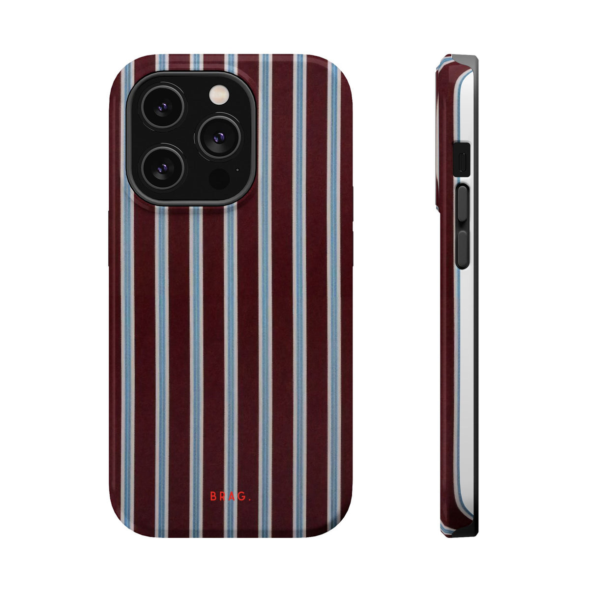 Maroon Lines Magnetic Impact-Resistant Phone Case