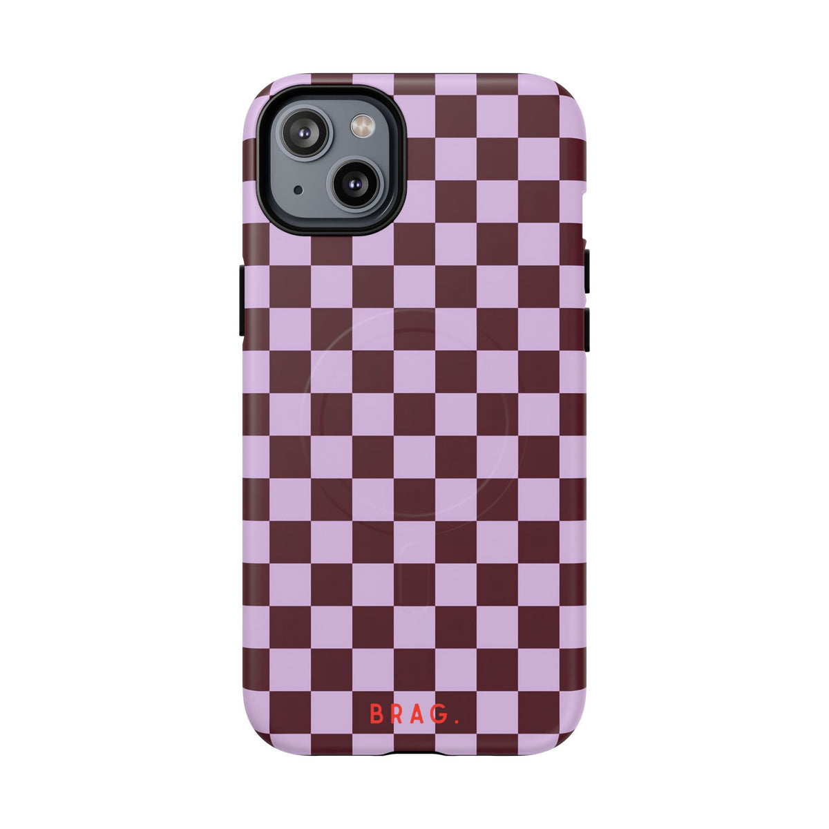 Cherry Check MagSafe Tough Phone Case — Magnetic Protective Cover