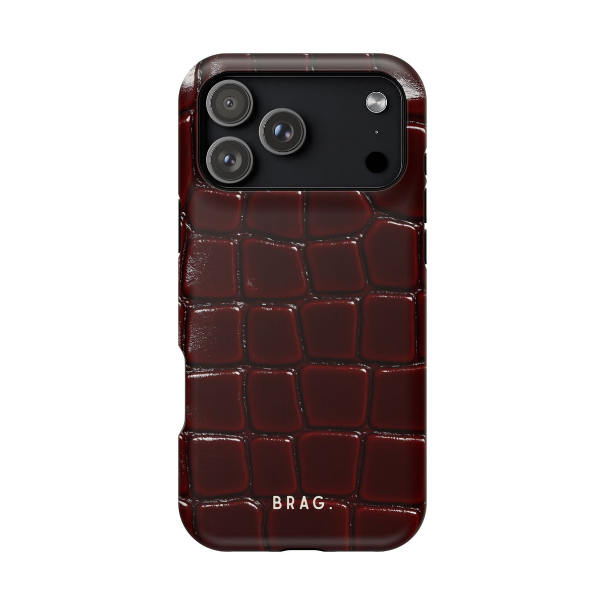 Cherry Leather Magnetic Impact-Resistant Phone Case
