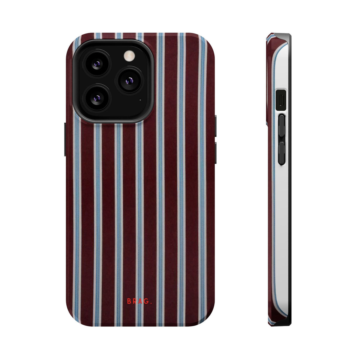 Maroon Lines Magnetic Impact-Resistant Phone Case