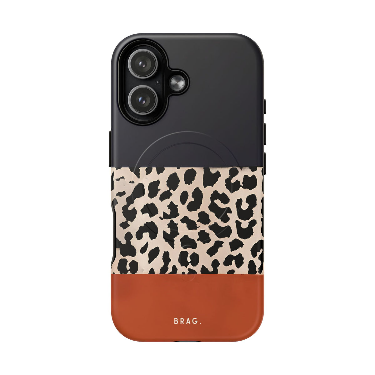 Leopard Block MagSafe Tough Phone Case — Magnetic Protective Cover
