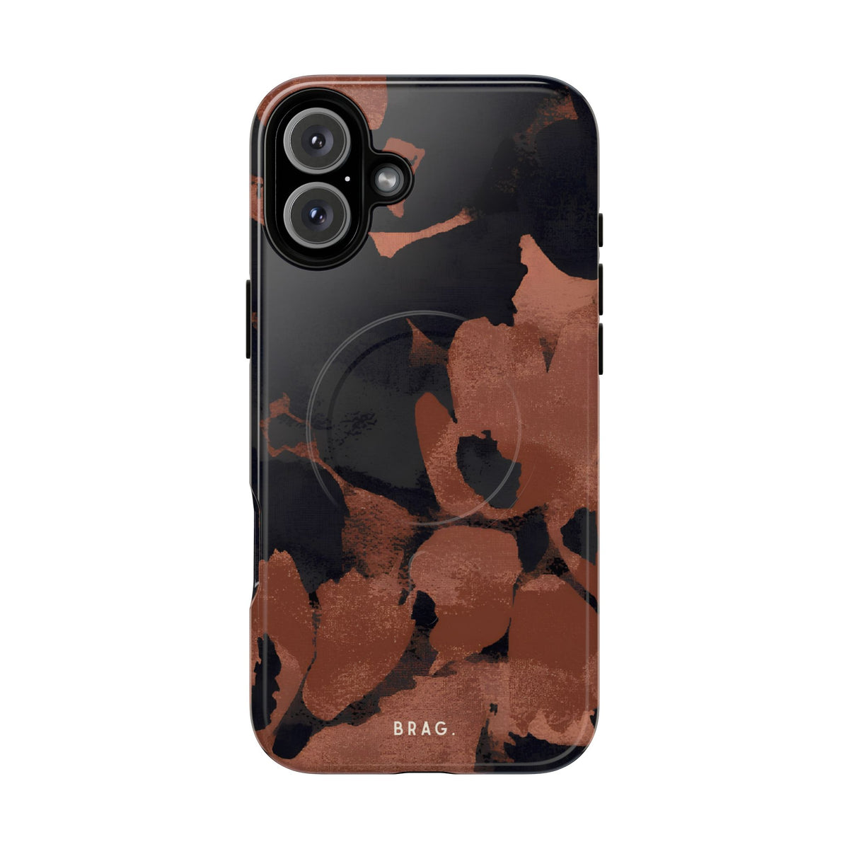 Terracotta Bloom MagSafe Tough Phone Case — Magnetic Protective Cover