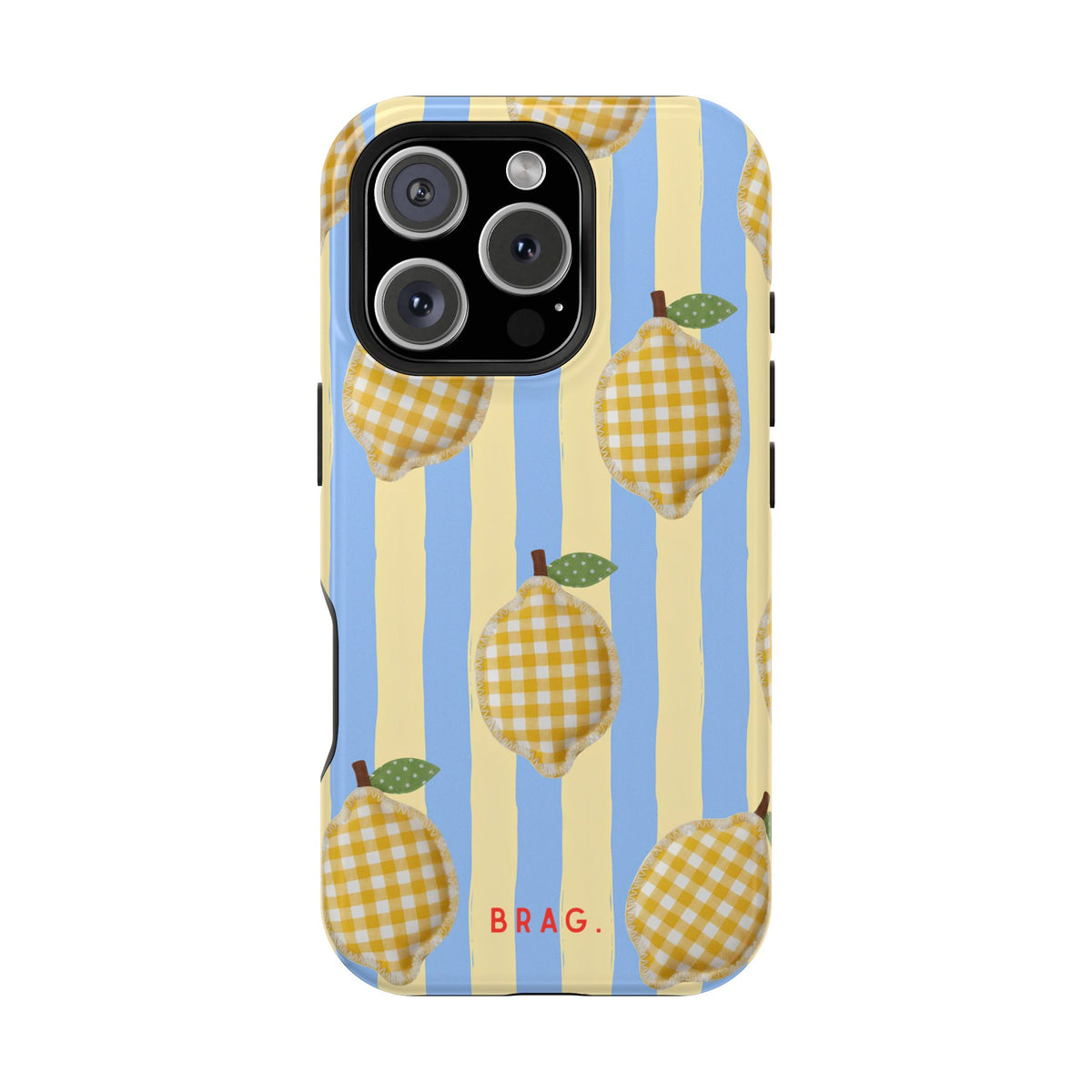 Lemon checks Magnetic Impact-Resistant Phone Case