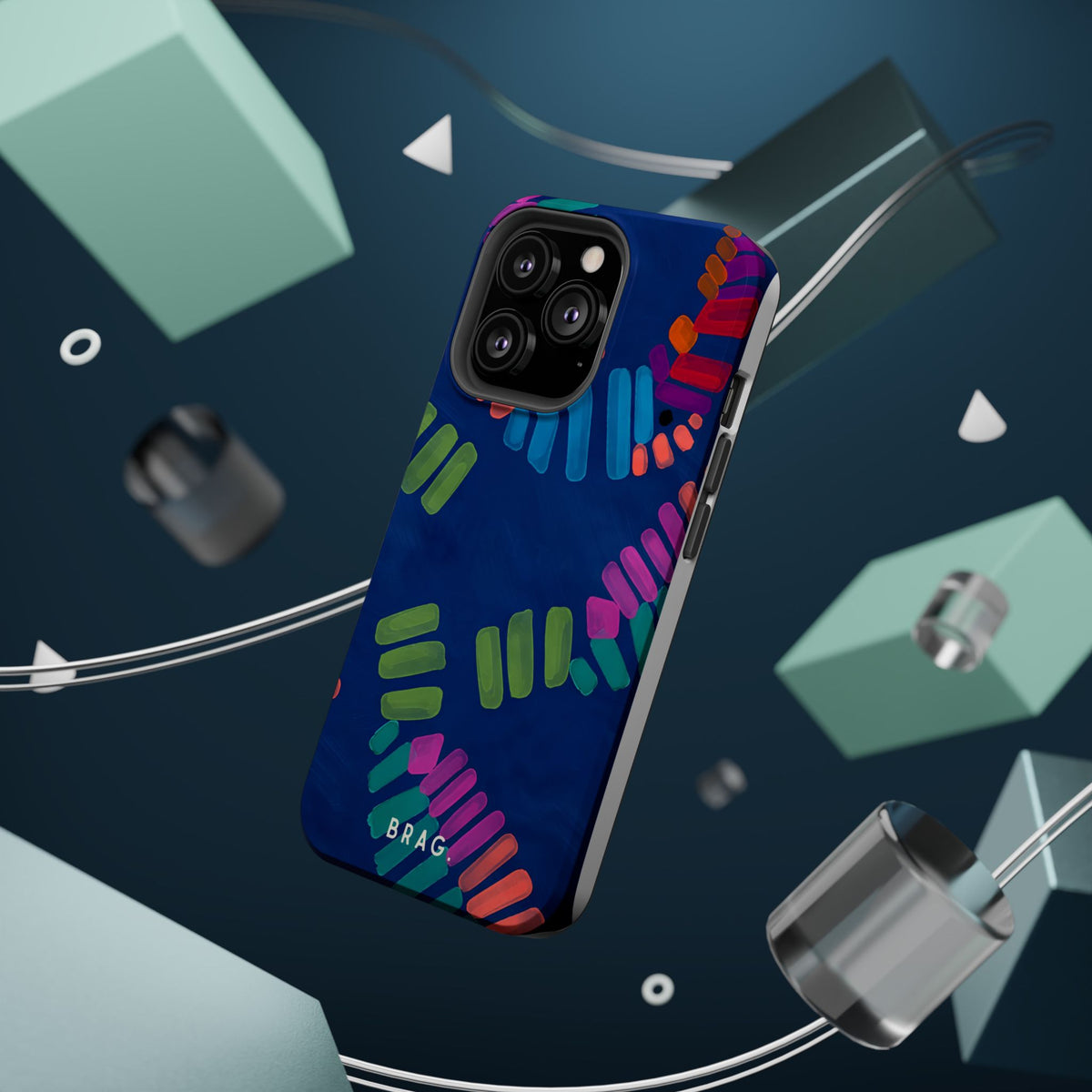 Blue Palm Magnetic Impact-Resistant Phone Case