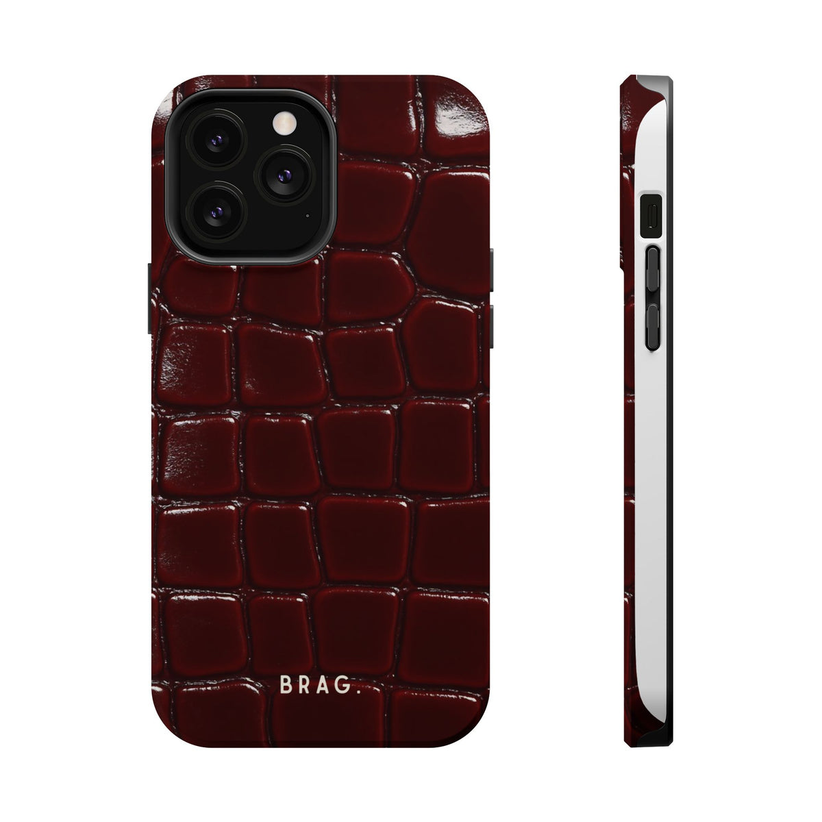 Cherry Leather Magnetic Impact-Resistant Phone Case