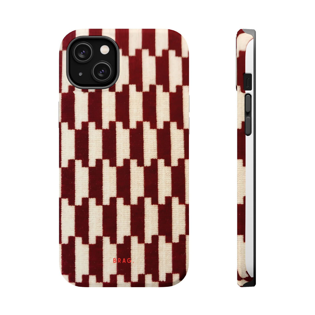 Wine & Cream Magnetic Impact-Resistant Phone Case