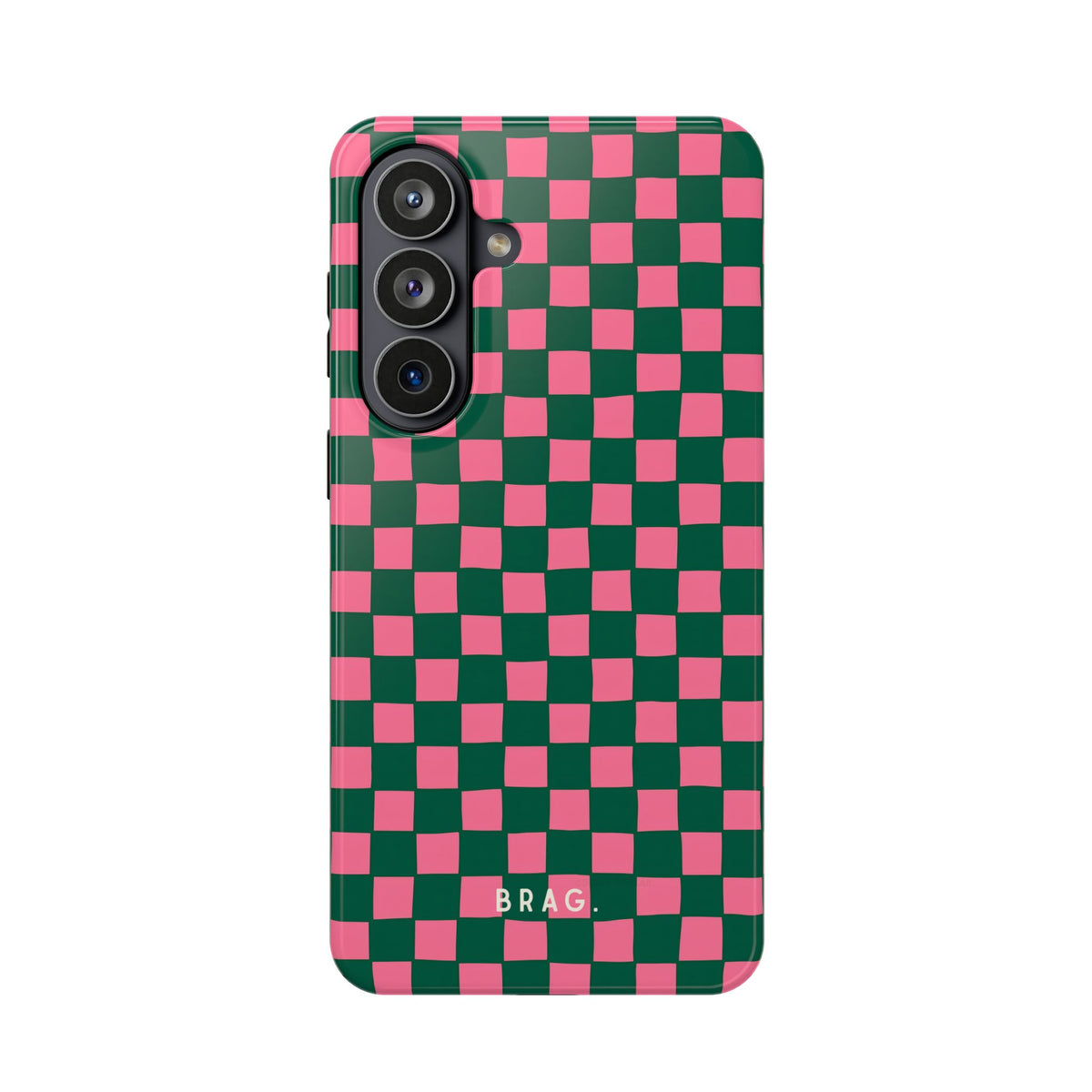 Rasberry Checks Magnetic Impact-Resistant Phone Case