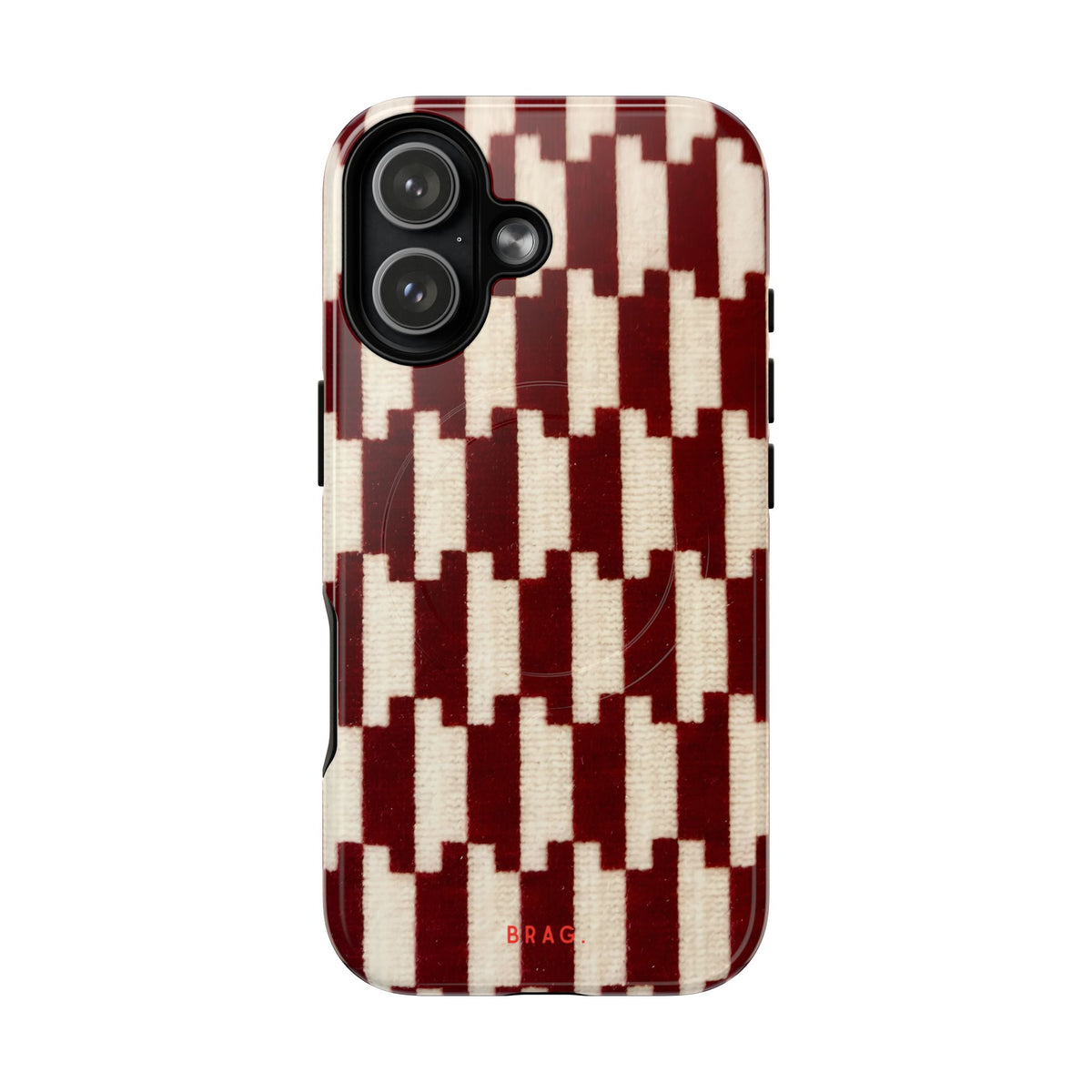 Wine & Cream MagSafe Tough Phone Case — Magnetic Protective Cover