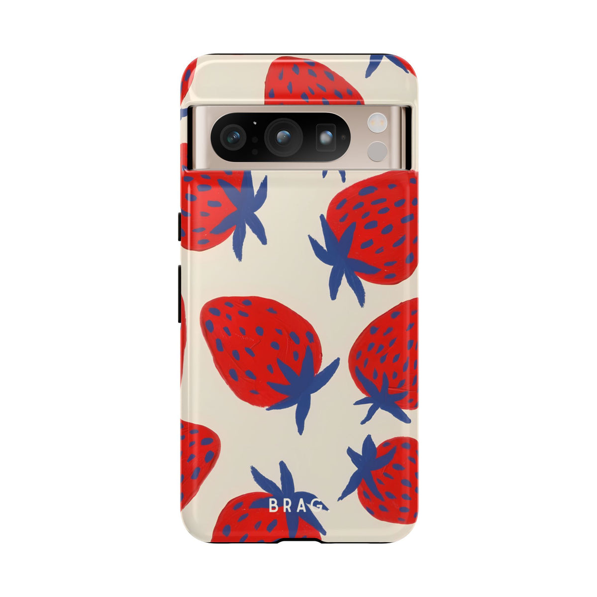 Strawberry Field Tough Phone Case – Shockproof Protective iPhone Cover