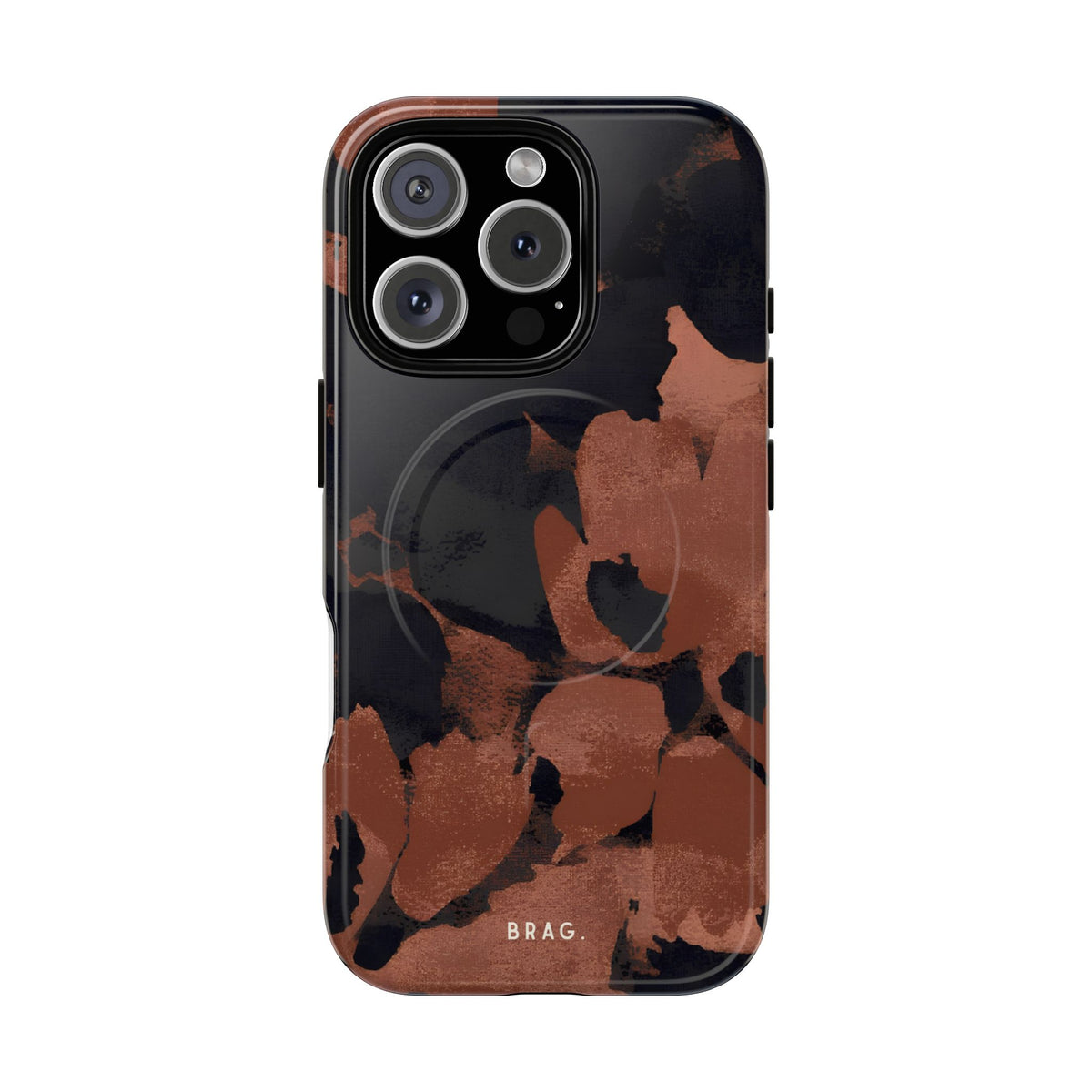 Terracotta Bloom MagSafe Tough Phone Case — Magnetic Protective Cover