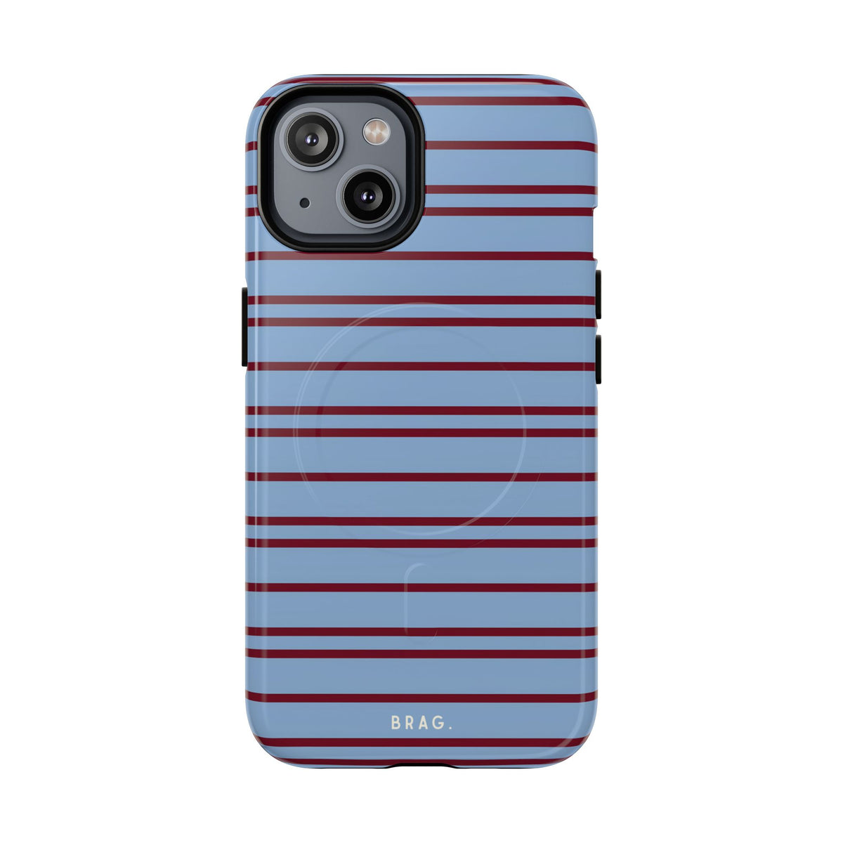 Nautical Stripe MagSafe Tough Phone Case — Magnetic Protective Cover
