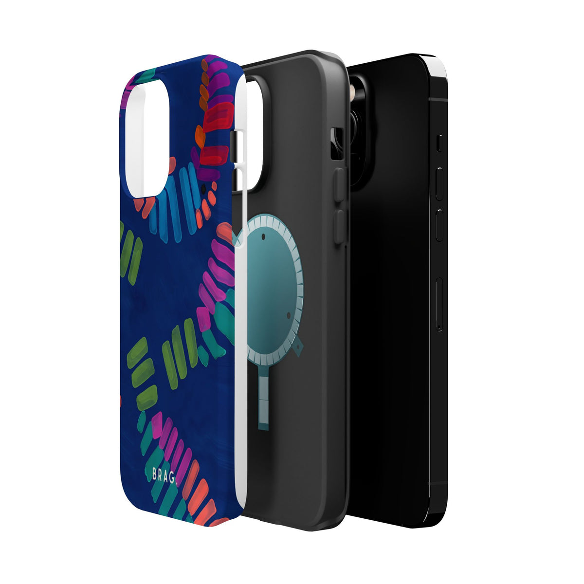 Blue Palm Magnetic Impact-Resistant Phone Case