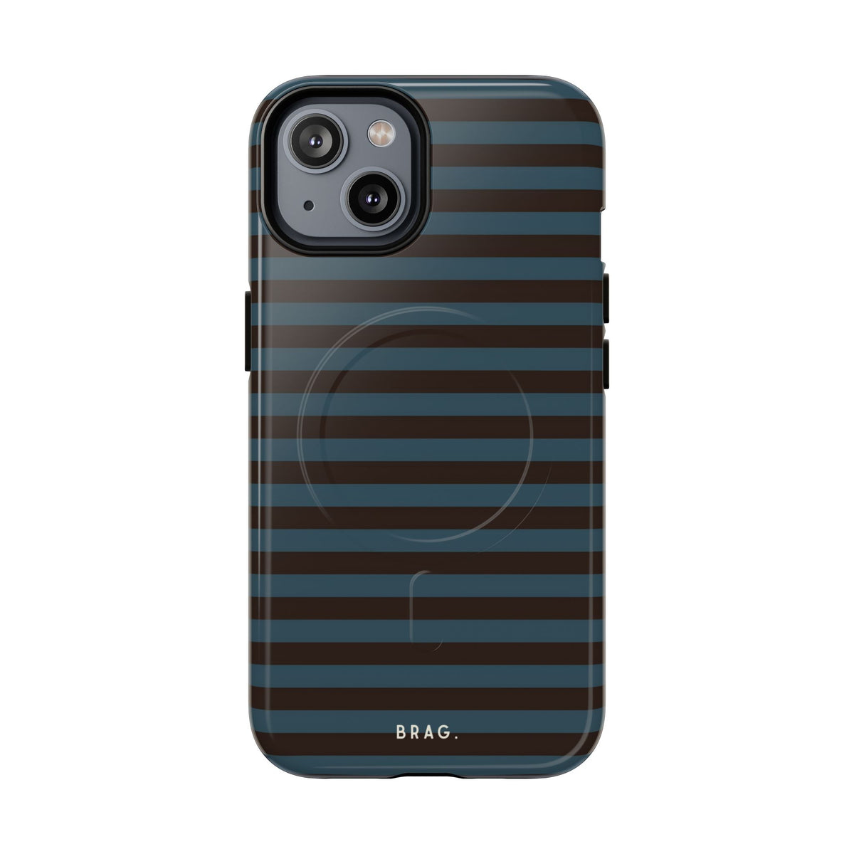 Seaside Stripe MagSafe Tough Phone Case — Magnetic Protective Cover