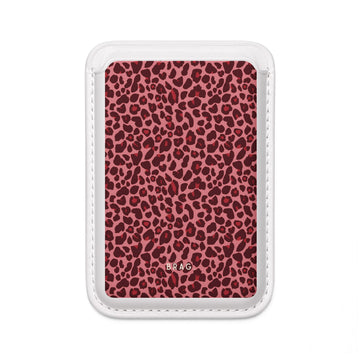 Leopard Love MagSafe Vegan Wallet — Slim Phone Card Holder
