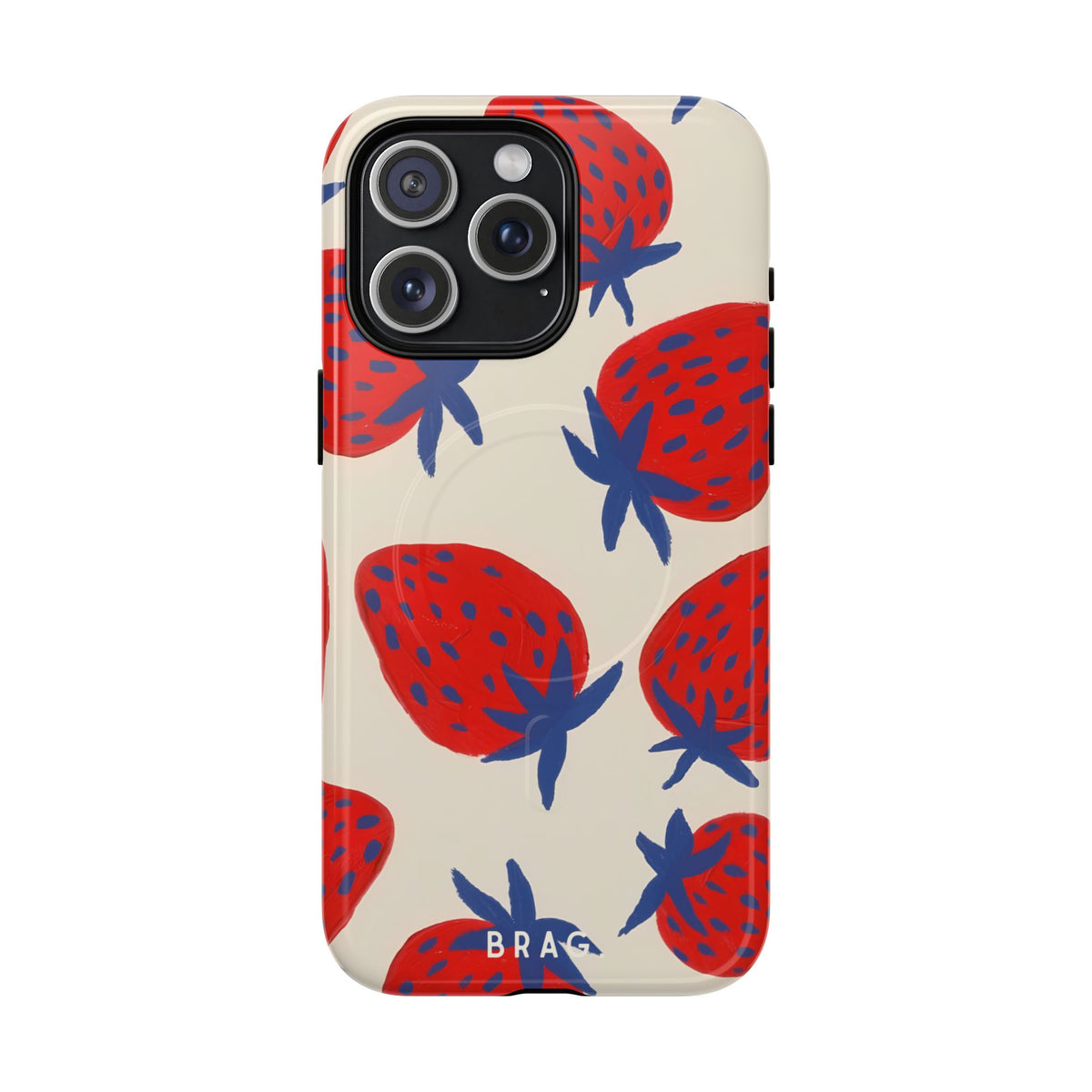 Strawberry Field MagSafe Tough Phone Case — Magnetic Protective Cover