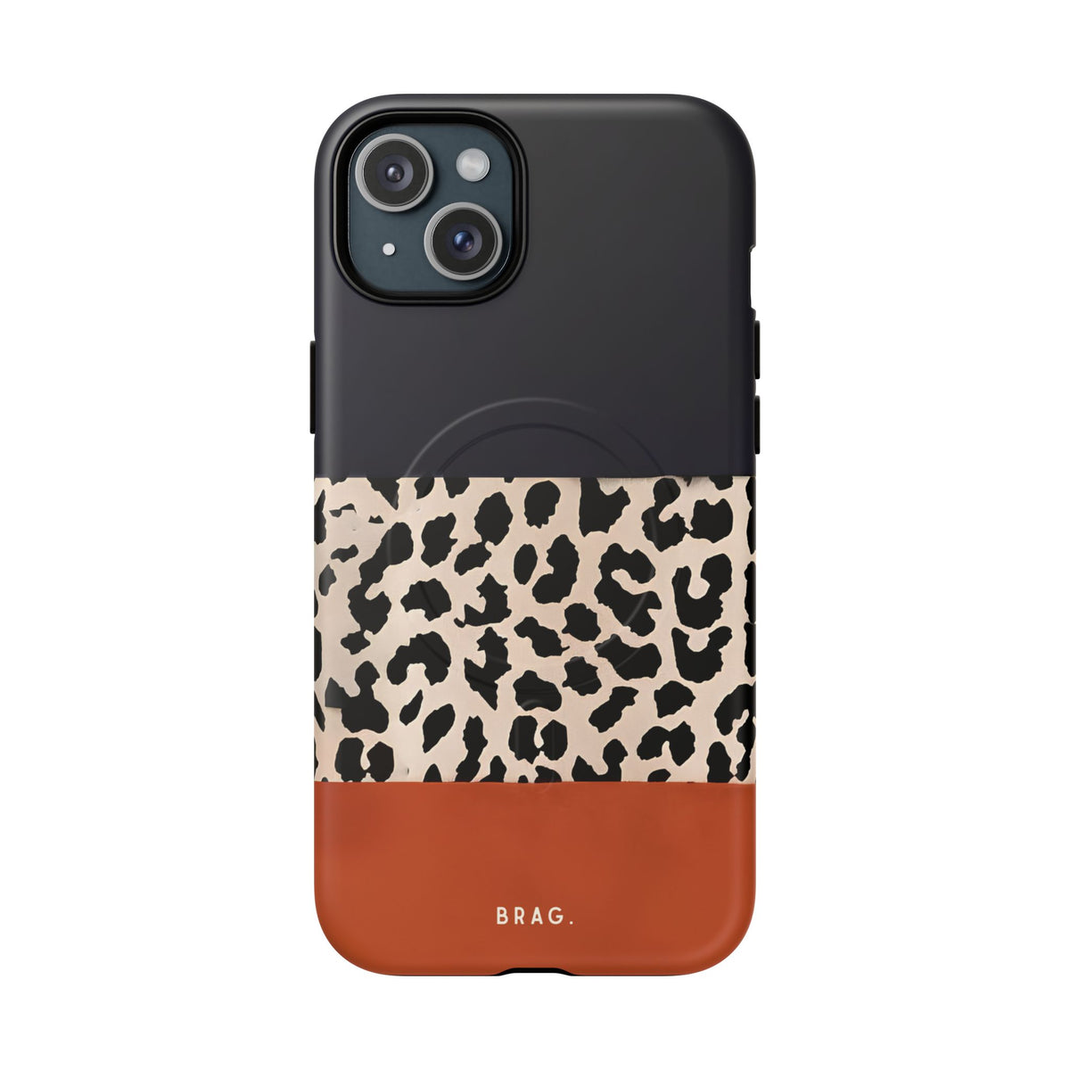 Leopard Block MagSafe Tough Phone Case — Magnetic Protective Cover