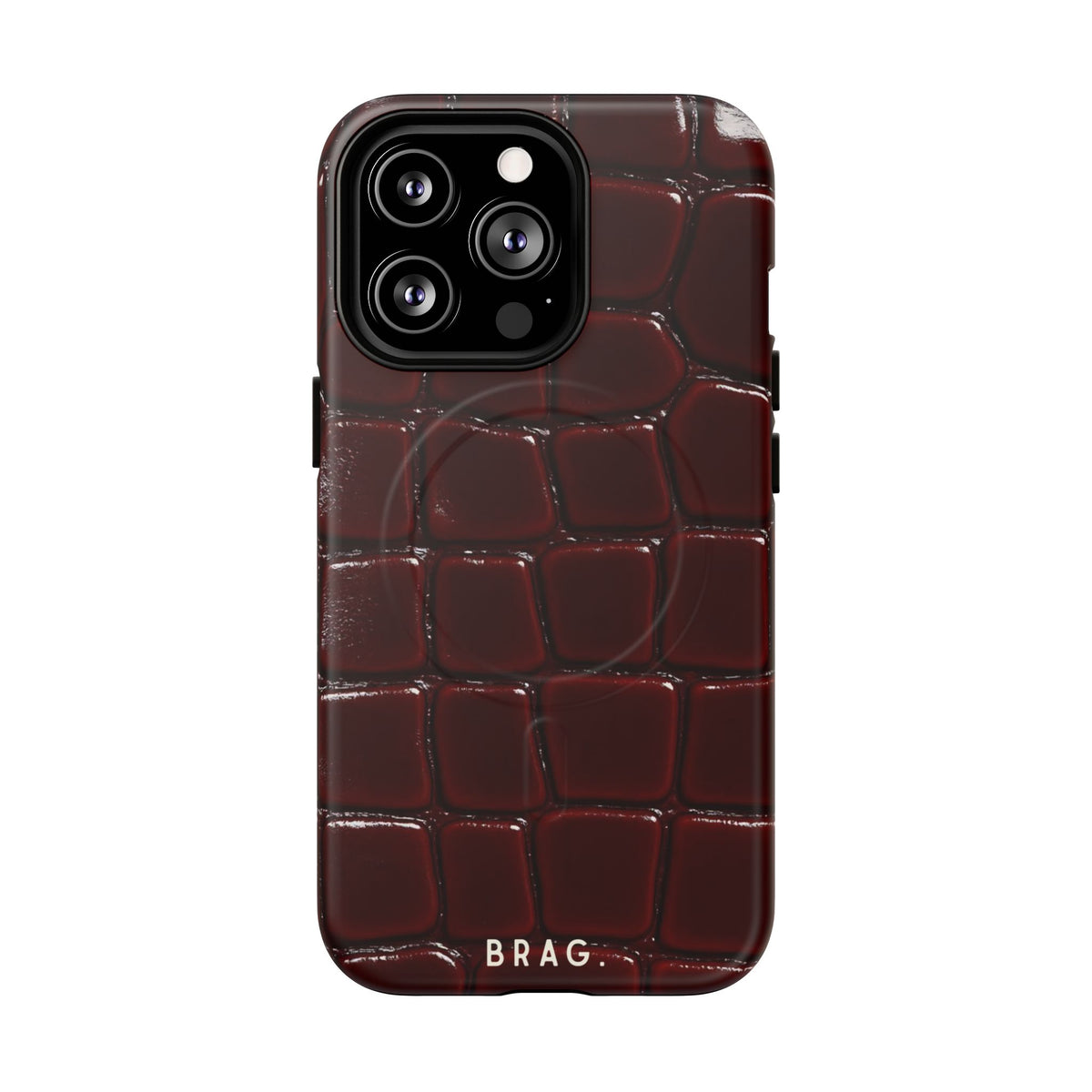 Cherry Leather MagSafe Tough Phone Case — Magnetic Protective Cover