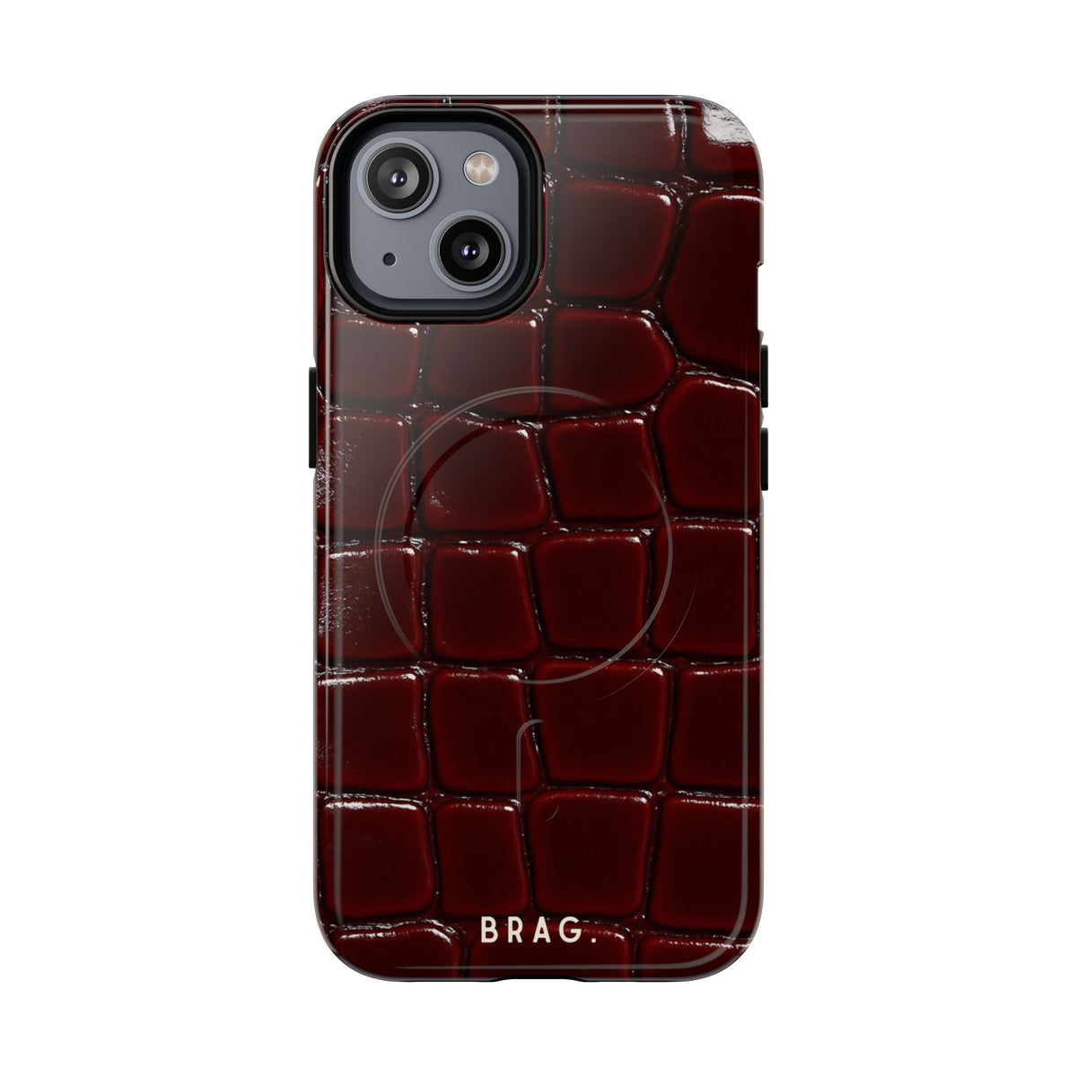 Cherry Leather MagSafe Tough Phone Case — Magnetic Protective Cover