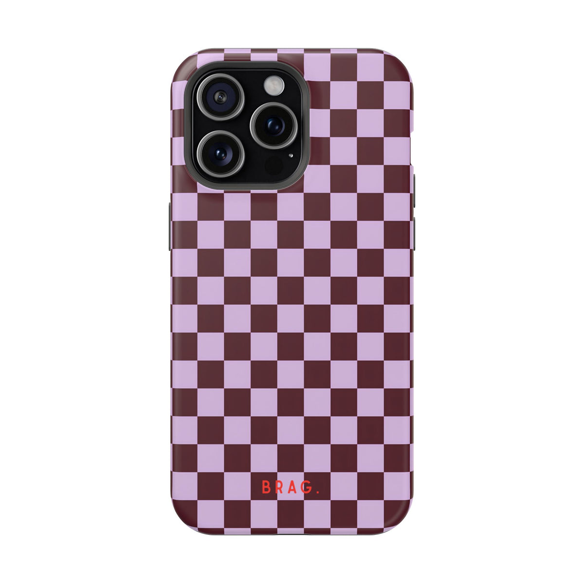 Cherry Check Magnetic Impact-Resistant Phone Case