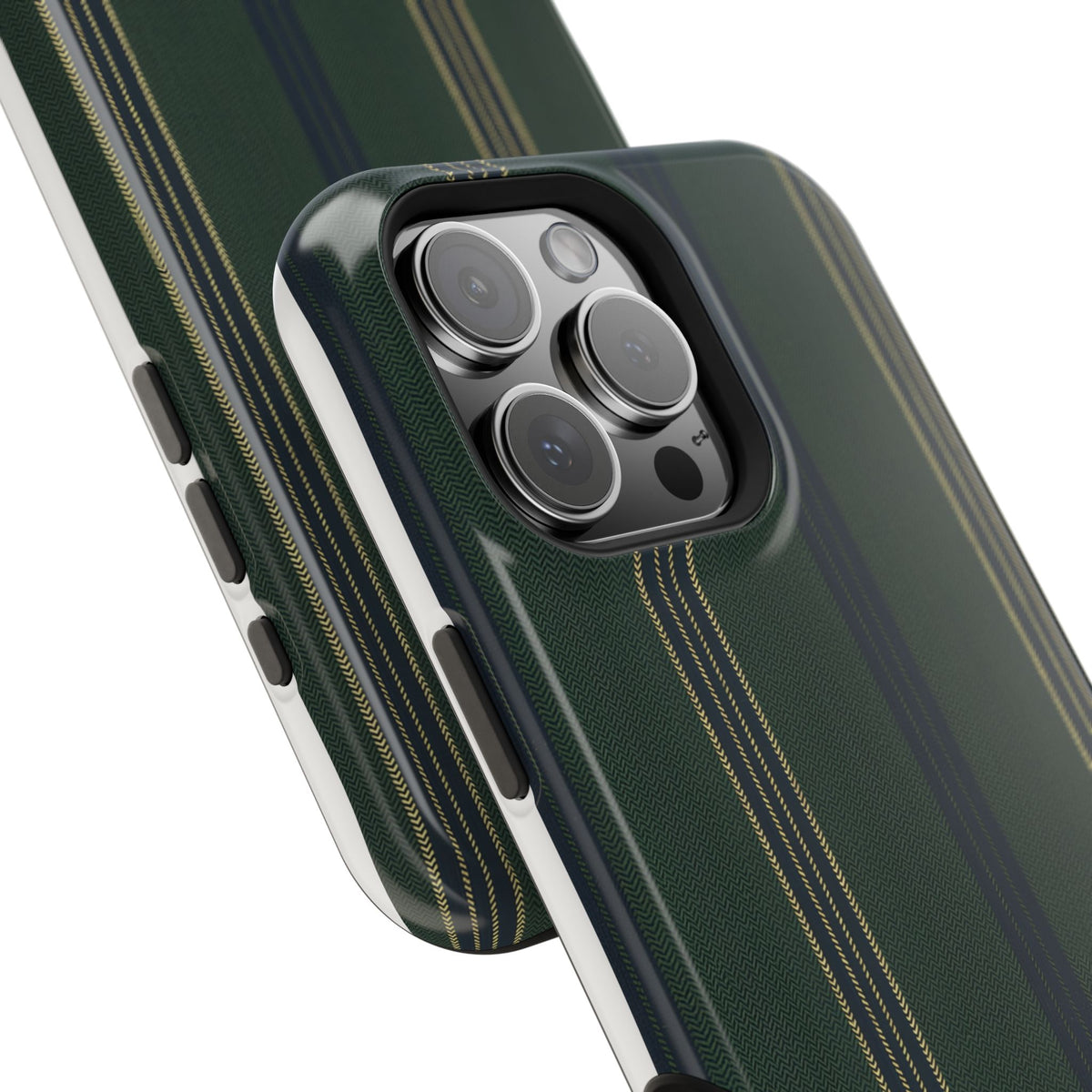 Olive Pinstripe Magnetic Impact-Resistant Phone Case