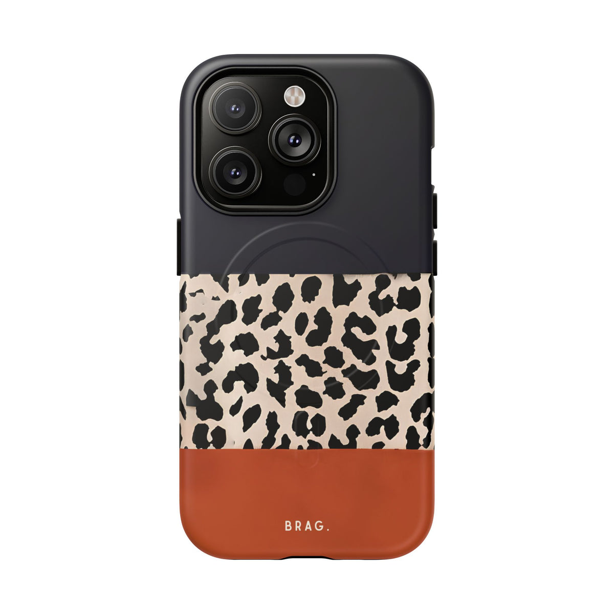 Leopard Block MagSafe Tough Phone Case — Magnetic Protective Cover