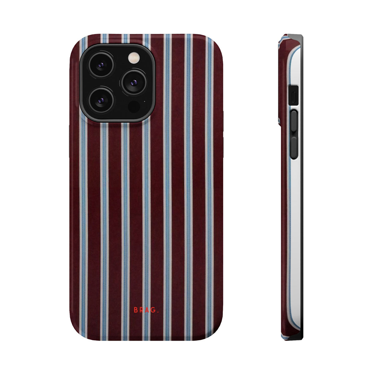 Maroon Lines Magnetic Impact-Resistant Phone Case