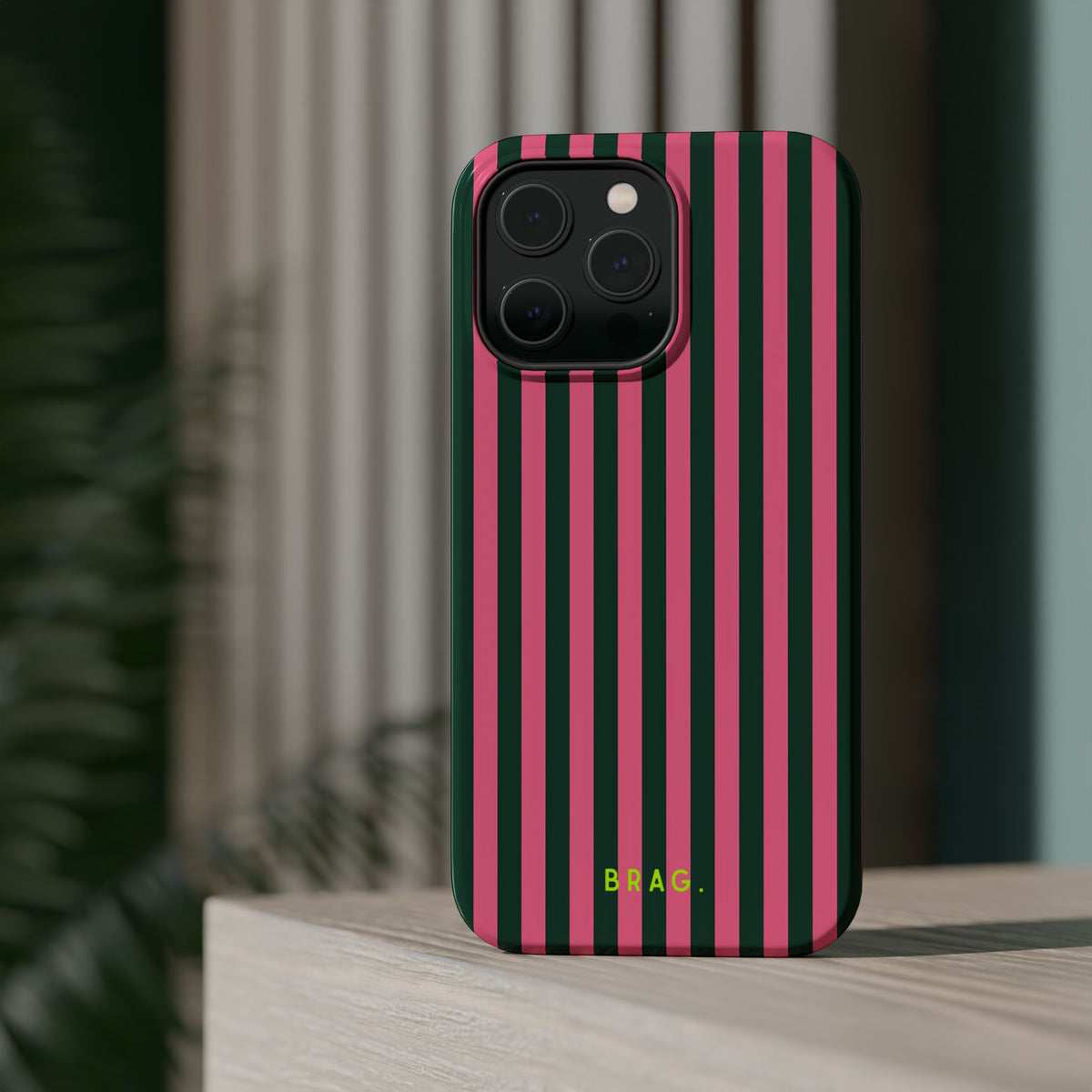 Flamingo Stripe Magnetic Impact-Resistant Phone Case
