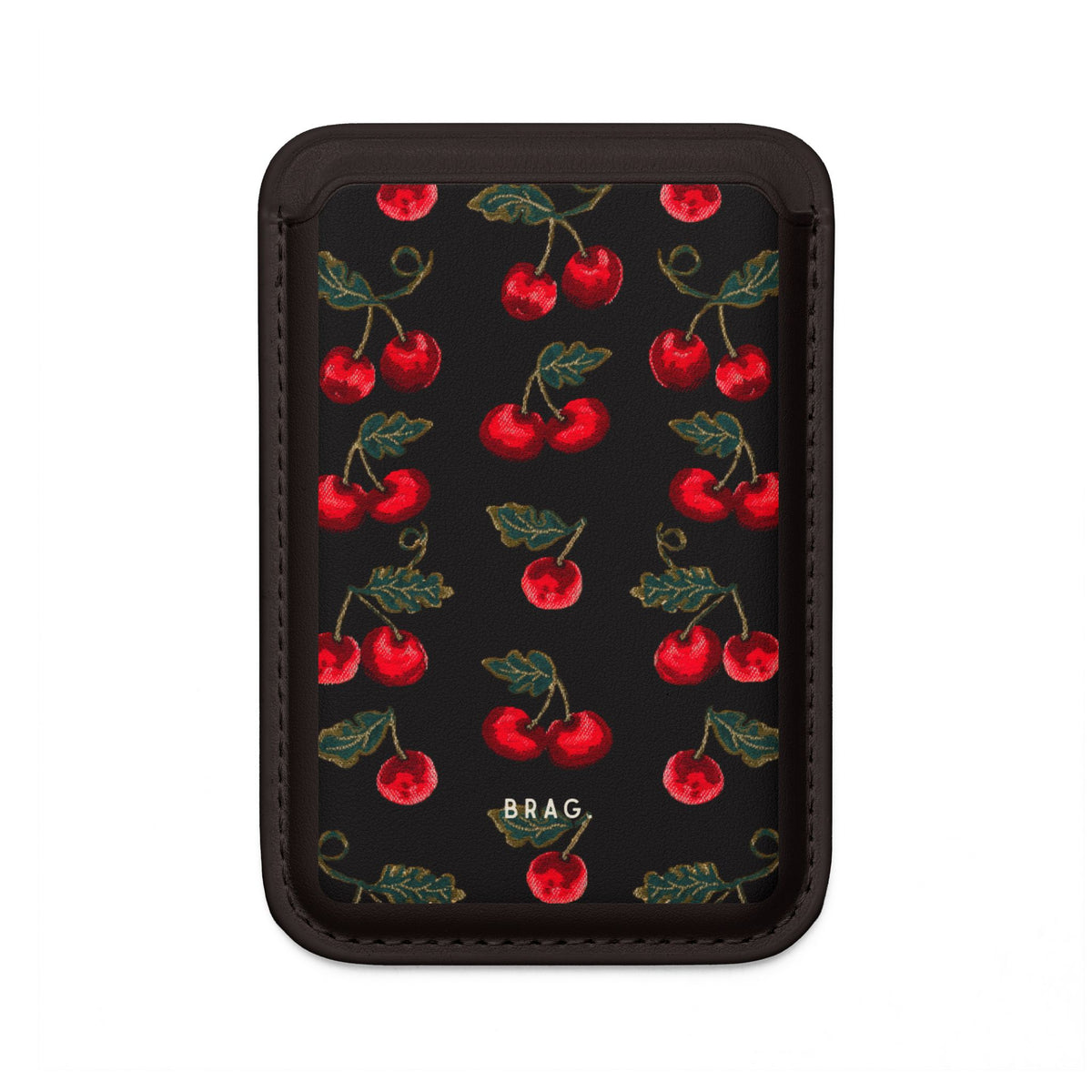 Cherry Bomb MagSafe Vegan Wallet — Slim Phone Card Holder