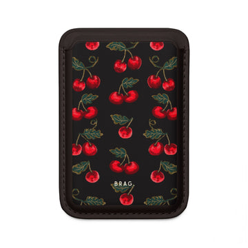 Cherry Bomb MagSafe Vegan Wallet — Slim Phone Card Holder